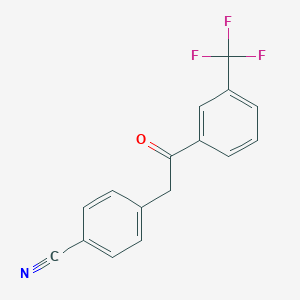4-[2-Oxo-2-[3-(trifluoromethyl)phenyl]ethyl]benzonitrile