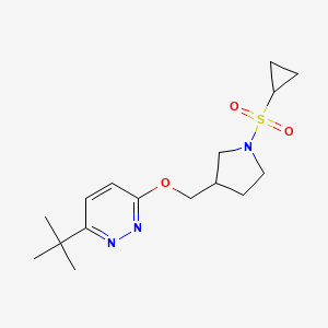 3-Tert-butyl-6-{[1-(cyclopropanesulfonyl)pyrrolidin-3-yl]methoxy}pyridazine