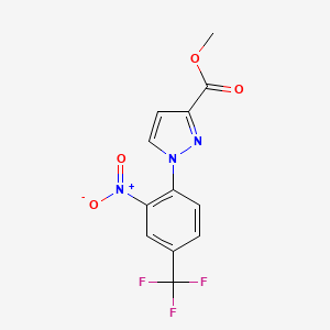 methyl 1-[2-nitro-4-(trifluoromethyl)phenyl]-1H-pyrazole-3-carboxylate