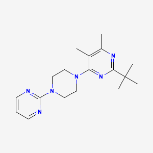 2-Tert-butyl-4,5-dimethyl-6-[4-(pyrimidin-2-yl)piperazin-1-yl]pyrimidine