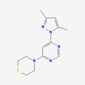 4-[6-(3,5-dimethyl-1H-pyrazol-1-yl)pyrimidin-4-yl]thiomorpholine