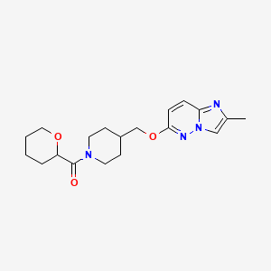 4-[({2-Methylimidazo[1,2-b]pyridazin-6-yl}oxy)methyl]-1-(oxane-2-carbonyl)piperidine