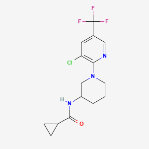 N-{1-[3-chloro-5-(trifluoromethyl)pyridin-2-yl]piperidin-3-yl}cyclopropanecarboxamide