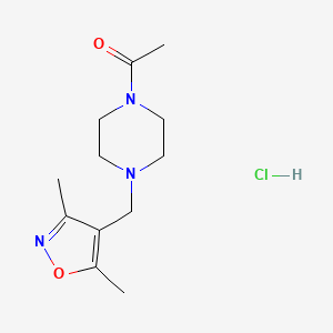 1-{4-[(3,5-Dimethyl-1,2-oxazol-4-yl)methyl]piperazin-1-yl}ethan-1-one