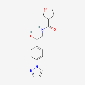 N-{2-hydroxy-2-[4-(1H-pyrazol-1-yl)phenyl]ethyl}oxolane-3-carboxamide