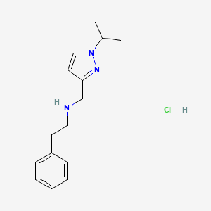 molecular formula C15H22ClN3 B12233103 [(1-isopropyl-1H-pyrazol-3-yl)methyl](2-phenylethyl)amine 