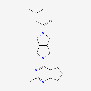 3-methyl-1-(5-{2-methyl-5H,6H,7H-cyclopenta[d]pyrimidin-4-yl}-octahydropyrrolo[3,4-c]pyrrol-2-yl)butan-1-one