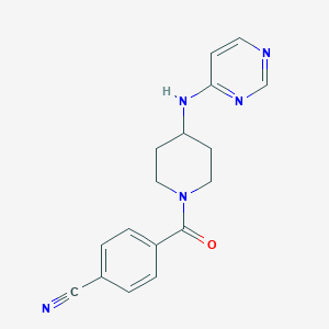 4-{4-[(Pyrimidin-4-yl)amino]piperidine-1-carbonyl}benzonitrile