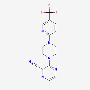 3-{4-[5-(Trifluoromethyl)pyridin-2-yl]piperazin-1-yl}pyrazine-2-carbonitrile