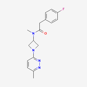 2-(4-fluorophenyl)-N-methyl-N-[1-(6-methylpyridazin-3-yl)azetidin-3-yl]acetamide