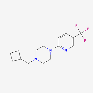 molecular formula C15H20F3N3 B12233165 1-(Cyclobutylmethyl)-4-[5-(trifluoromethyl)pyridin-2-yl]piperazine 