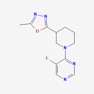 5-Fluoro-4-[3-(5-methyl-1,3,4-oxadiazol-2-yl)piperidin-1-yl]pyrimidine