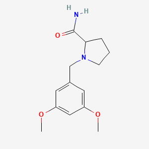 1-[(3,5-Dimethoxyphenyl)methyl]pyrrolidine-2-carboxamide