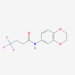 N-(2,3-dihydro-1,4-benzodioxin-6-yl)-4,4,4-trifluorobutanamide