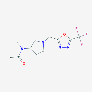 N-methyl-N-(1-{[5-(trifluoromethyl)-1,3,4-oxadiazol-2-yl]methyl}pyrrolidin-3-yl)acetamide