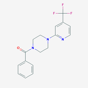 molecular formula C17H16F3N3O B12233240 1-Benzoyl-4-[4-(trifluoromethyl)pyridin-2-yl]piperazine 