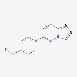 molecular formula C11H14FN5 B12233250 4-(Fluoromethyl)-1-{[1,2,4]triazolo[4,3-b]pyridazin-6-yl}piperidine 