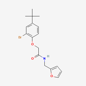 2-(2-bromo-4-tert-butylphenoxy)-N-(2-furanylmethyl)acetamide