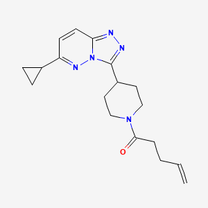 1-(4-{6-Cyclopropyl-[1,2,4]triazolo[4,3-b]pyridazin-3-yl}piperidin-1-yl)pent-4-en-1-one