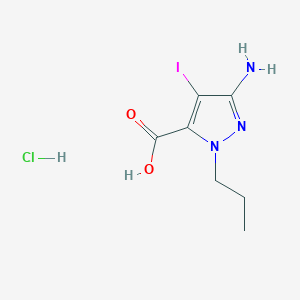 5-Amino-4-iodo-2-propylpyrazole-3-carboxylic acid;hydrochloride