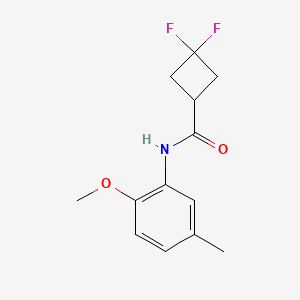 3,3-difluoro-N-(2-methoxy-5-methylphenyl)cyclobutane-1-carboxamide