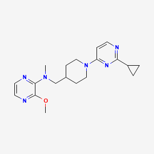 N-{[1-(2-cyclopropylpyrimidin-4-yl)piperidin-4-yl]methyl}-3-methoxy-N-methylpyrazin-2-amine