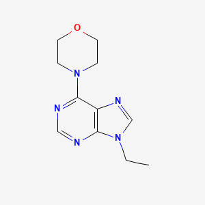 molecular formula C11H15N5O B12233326 9-ethyl-6-(morpholin-4-yl)-9H-purine 