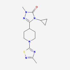 4-cyclopropyl-1-methyl-3-[1-(3-methyl-1,2,4-thiadiazol-5-yl)piperidin-4-yl]-4,5-dihydro-1H-1,2,4-triazol-5-one