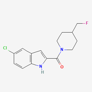 molecular formula C15H16ClFN2O B12233358 5-chloro-2-[4-(fluoromethyl)piperidine-1-carbonyl]-1H-indole 