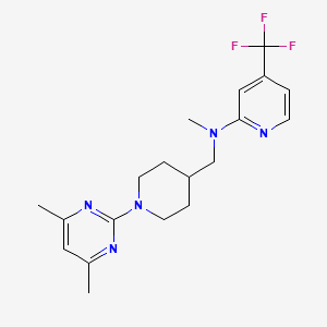 N-{[1-(4,6-dimethylpyrimidin-2-yl)piperidin-4-yl]methyl}-N-methyl-4-(trifluoromethyl)pyridin-2-amine