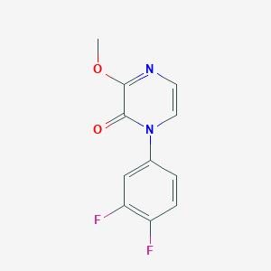 molecular formula C11H8F2N2O2 B12233381 1-(3,4-Difluorophenyl)-3-methoxy-1,2-dihydropyrazin-2-one 