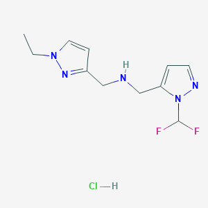 1-[1-(difluoromethyl)-1H-pyrazol-5-yl]-N-[(1-ethyl-1H-pyrazol-3-yl)methyl]methanamine