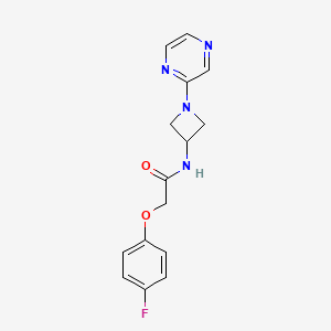 2-(4-fluorophenoxy)-N-[1-(pyrazin-2-yl)azetidin-3-yl]acetamide