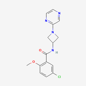 5-chloro-2-methoxy-N-[1-(pyrazin-2-yl)azetidin-3-yl]benzamide