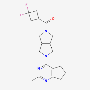 2-(3,3-difluorocyclobutanecarbonyl)-5-{2-methyl-5H,6H,7H-cyclopenta[d]pyrimidin-4-yl}-octahydropyrrolo[3,4-c]pyrrole