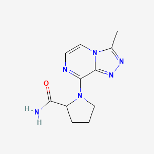 1-{3-Methyl-[1,2,4]triazolo[4,3-a]pyrazin-8-yl}pyrrolidine-2-carboxamide