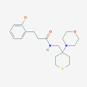 3-(2-bromophenyl)-N-{[4-(morpholin-4-yl)thian-4-yl]methyl}propanamide