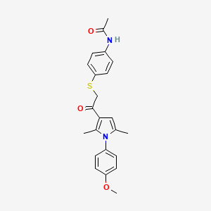 N-[4-[[2-[1-(4-methoxyphenyl)-2,5-dimethyl-3-pyrrolyl]-2-oxoethyl]thio]phenyl]acetamide