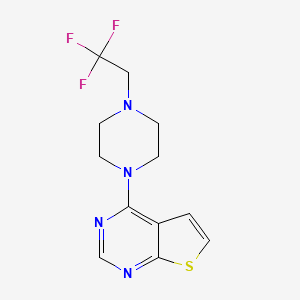 1-{Thieno[2,3-d]pyrimidin-4-yl}-4-(2,2,2-trifluoroethyl)piperazine