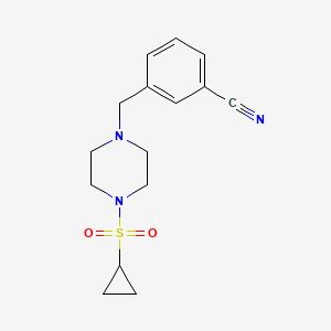 3-{[4-(Cyclopropanesulfonyl)piperazin-1-yl]methyl}benzonitrile