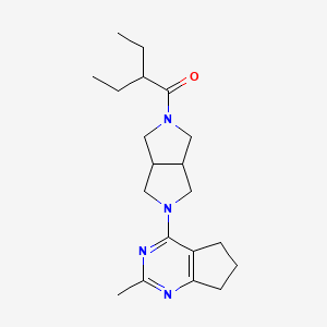 2-ethyl-1-(5-{2-methyl-5H,6H,7H-cyclopenta[d]pyrimidin-4-yl}-octahydropyrrolo[3,4-c]pyrrol-2-yl)butan-1-one