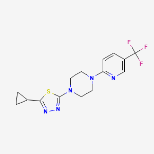 1-(5-Cyclopropyl-1,3,4-thiadiazol-2-yl)-4-[5-(trifluoromethyl)pyridin-2-yl]piperazine