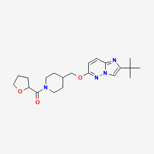 4-[({2-Tert-butylimidazo[1,2-b]pyridazin-6-yl}oxy)methyl]-1-(oxolane-2-carbonyl)piperidine