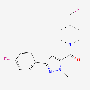 4-(fluoromethyl)-1-[3-(4-fluorophenyl)-1-methyl-1H-pyrazole-5-carbonyl]piperidine