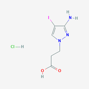 3-(3-Amino-4-iodopyrazol-1-yl)propanoic acid;hydrochloride