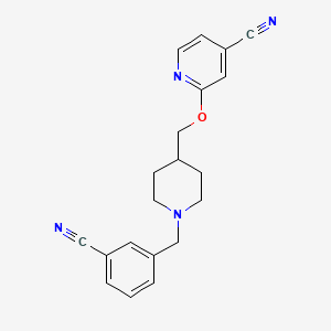 2-({1-[(3-Cyanophenyl)methyl]piperidin-4-yl}methoxy)pyridine-4-carbonitrile