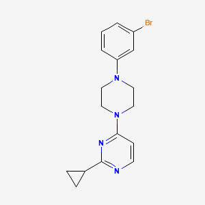 4-[4-(3-Bromophenyl)piperazin-1-yl]-2-cyclopropylpyrimidine