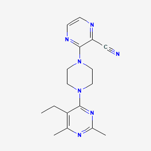 3-[4-(5-Ethyl-2,6-dimethylpyrimidin-4-yl)piperazin-1-yl]pyrazine-2-carbonitrile