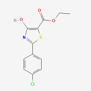 molecular formula C12H10ClNO3S B1223363 Ethyl 2-(4-chlorophenyl)-4-hydroxy-1,3-thiazole-5-carboxylate CAS No. 263016-08-6
