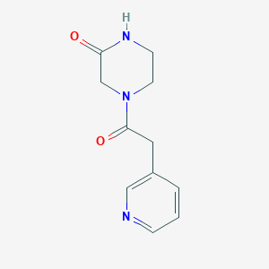 molecular formula C11H13N3O2 B12233648 4-[2-(Pyridin-3-yl)acetyl]piperazin-2-one 